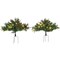 Edge Collections - 2' - Green - Prelit Outdoor Christmas Tree with Natural Accents - 2 Pieces